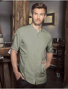 K-JM36-Short Sleeve Chef Jacket Green-Generation 2